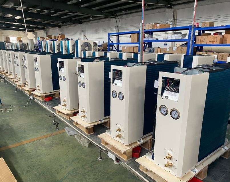 Cold room condensing unit assembly line