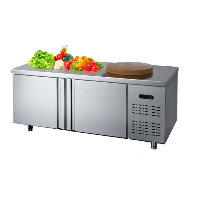 Packaged refrigeration unit for worktop counter refrigerator