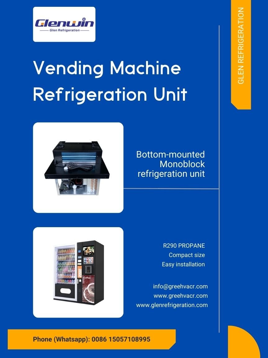 Vending machine refrigeration unit monoblock refrigeration unit