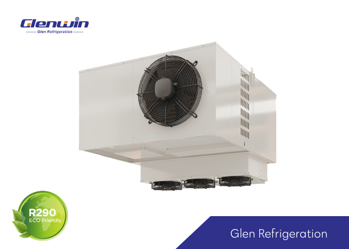Ceiling mount monoblock refrigeration unit for walk-in cooler walk-in freezer