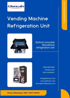 Vending machine refrigeration unit monoblock refrigeration unit