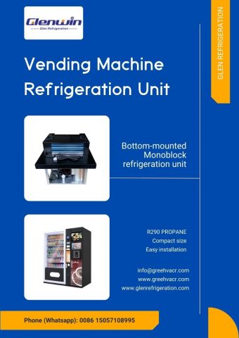 Vending machine refrigeration unit monoblock refrigeration unit